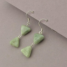 картинка Серьги 'SUNSTONES' Жадеит Серебро(925) от магазина Wolves