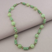 картинка Бусы 'SUNSTONES' Нефрит Раухтопаз 49 см от магазина Wolves