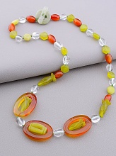 картинка Бусы Нефрит Сердолик Горный хрусталь 58 см от магазина Wolves