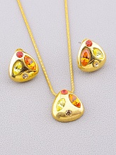 картинка Подвеска+Серьги 'Abella' Сrystal 43 см от магазина Wolves