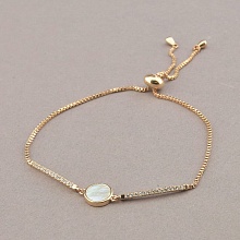 картинка Браслет 'Saiya' Перламутр 17 см (позолота 18к (розовая)) от магазина Wolves