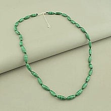 картинка Бусы 'SUNSTONES' Малахит Серебро(925) 47 см от магазина Wolves