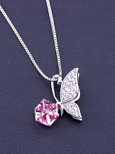 картинка Подвеска 'XUPING' Swarovski 40 см (родий) от магазина Wolves