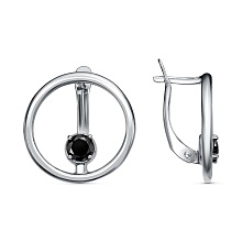 картинка Серьги серебряные с фианитом 34812894А от магазина Wolves