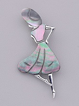 картинка Брошь Перламутр 85x30мм от магазина Wolves