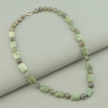 картинка Бусы 'SUNSTONES' Жадеит Лабрадор 44 см от магазина Wolves