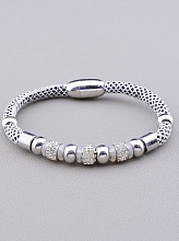 картинка Браслет серебристый с натуральным  камнем Crystal  от магазина Wolves