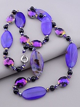 картинка Бусы Агат Чешский хрусталь 95 см от магазина Wolves