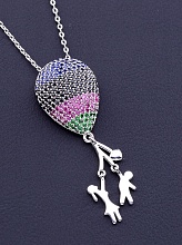 картинка Подвеска 'XUPING' Фианит 45 см (родий) от магазина Wolves