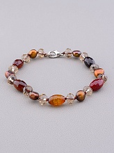 картинка Браслет Агат Чешский хрусталь Жемчуг 22 см от магазина Wolves