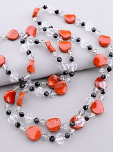 картинка Бусы Яшма Чешский хрусталь 120 см от магазина Wolves