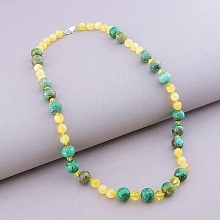 картинка Бусы из хризоколлы, цитрина и чешского хрусталя от магазина Wolves