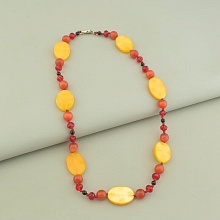 картинка Бусы 'SUNSTONES' Кошачий глаз Чешский хрусталь 53 см от магазина Wolves