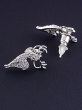 картинка Серьги 'FJ' Фианит (родий) от магазина Wolves