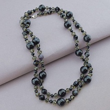 картинка Бусы 'SUNSTONES' Агат Чешский хрусталь 103 см от магазина Wolves