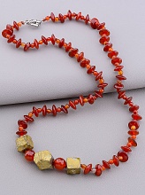 картинка Бусы Пирит Сердолик 60 см от магазина Wolves