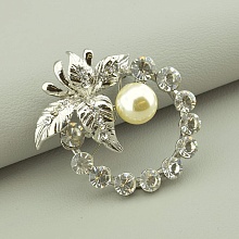 картинка Брошь Фианит (родий) от магазина Wolves