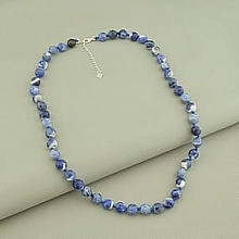 картинка Бусы 'SUNSTONES' Содалит Серебро(925) 47 см от магазина Wolves