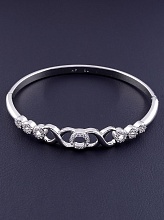 картинка Браслет 'XUPING' Фианит 17 см (родий) от магазина Wolves