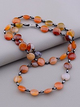 картинка Бусы 'SUNSTONES' Сердолик Гематит 68 см от магазина Wolves