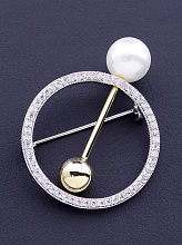 картинка Брошь Майорка Фианит (позолота-родий) от магазина Wolves