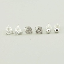 картинка Серьги 'Saiya' Фианит (родий) от магазина Wolves