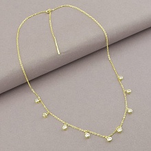 картинка Подвеска 'Saiya' Фианит 45 см (позолота 18к (лимонная)) от магазина Wolves