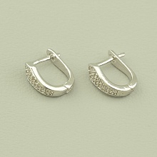 картинка Серьги Фианит 11х5мм (родий) от магазина Wolves