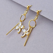 картинка Серьги 'XUPING' Фианит  (позолота 18к) от магазина Wolves