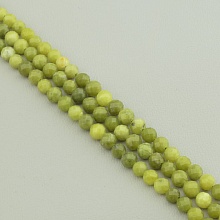 картинка Нитка из Жадеита зеленая, Без замка 38 см 6 мм от магазина Wolves