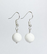 картинка Элитные Серьги Агат (белый) №2 от магазина Wolves