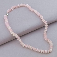 картинка Бусы 'SUNSTONES' Розовый кварц Серебро(925) 49 см от магазина Wolves