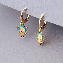 картинка Серьги 'XUPING' Эмаль  (позолота 18к) от магазина Wolves