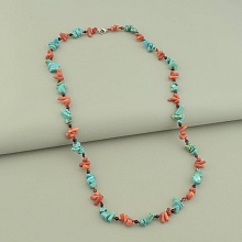 картинка Бусы 'SUNSTONES' Бирюза Коралл Агат 55 см от магазина Wolves
