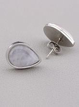 картинка Серьги Розовый кварц 16x11мм от магазина Wolves