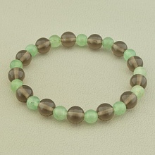 картинка Браслет 'SUNSTONES' Раухтопаз Нефрит 18 см от магазина Wolves