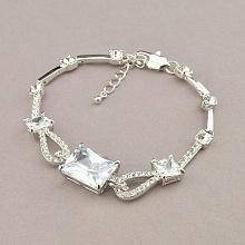 картинка Браслет 'Winniana' Фианит 19 см (родий) от магазина Wolves