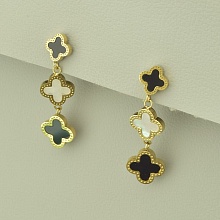 картинка Серьги 'Stainless Steel' Эмаль (позолота 18к (лимонная)) от магазина Wolves