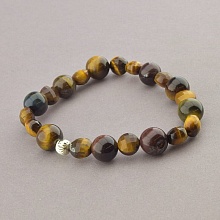 картинка Браслет 'SUNSTONES' Тигровый глаз Бычий глаз Соколиный глаз 19 см от магазина Wolves