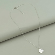 картинка Подвеска 'Saiya' Перламутр 41 см (родий) от магазина Wolves