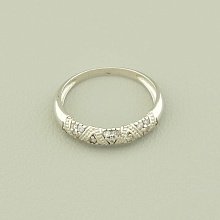 картинка Кольцо 'Vogue' Фианит  (родий) от магазина Wolves