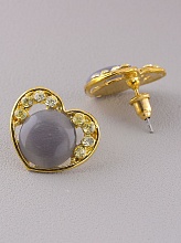 картинка Серьги 'Fashion' Кошачий глаз Бижутерный сплав7 г от магазина Wolves