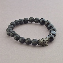 картинка Браслет 'SUNSTONES' Агат Лава 18 см от магазина Wolves