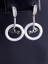 картинка Серьги 'XUPING' Фианит (родий) от магазина Wolves