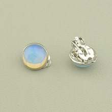 картинка Серьги Лунный камень 14х14 от магазина Wolves