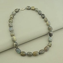 картинка Бусы 'SUNSTONES' Лабрадор Серебро(925) 45 см от магазина Wolves