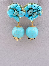 картинка Серьги 'Stainless Steel' Бирюза от магазина Wolves