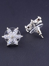 картинка Серьги 'Big Dipper' Фианит (родий) от магазина Wolves