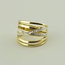 картинка Кольцо 'XUPING' Фианит (позолота 18к (лимонная)) от магазина Wolves