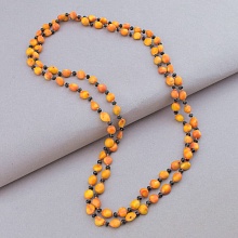 картинка Бусы Коралл Чешский хрусталь 120 см от магазина Wolves